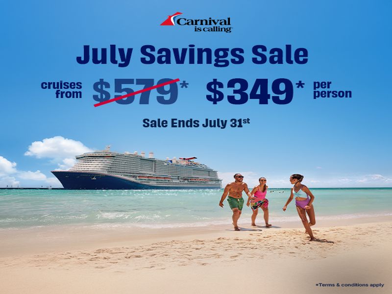 Carnival July Savings Sale